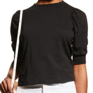 FRAME Frankie Puff Sleeve Ruched Tee